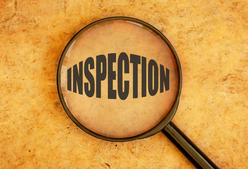 inspection sign and icon