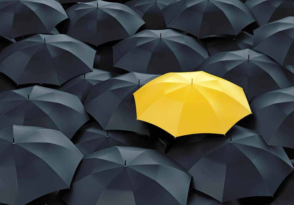 umbrella representing a unique concept