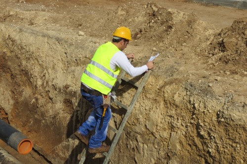 Worker in Trench
