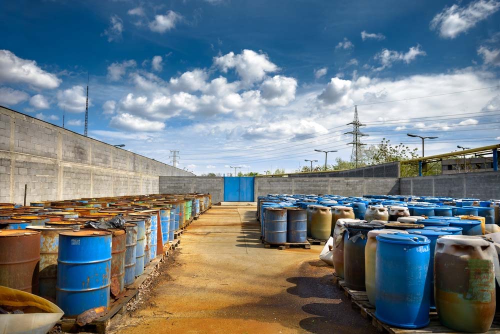 drums of RCRA hazardous waste