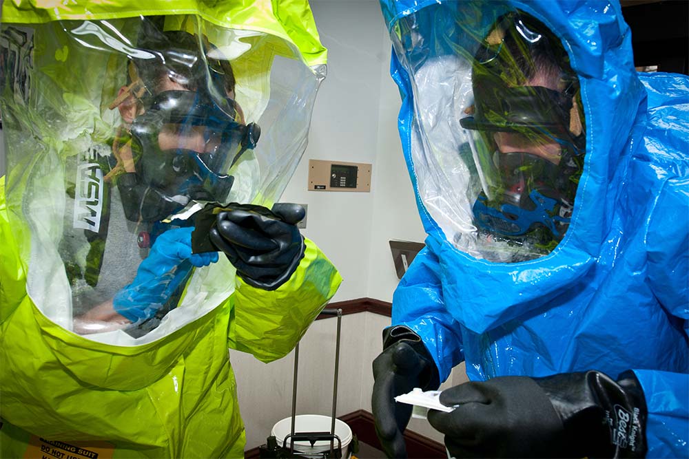 hazwoper workers following OSHA hazardous substances guidelines