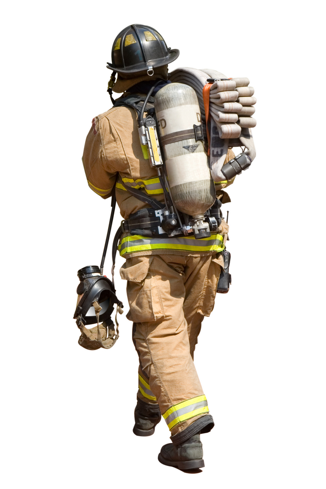 Firefighter with SCBA